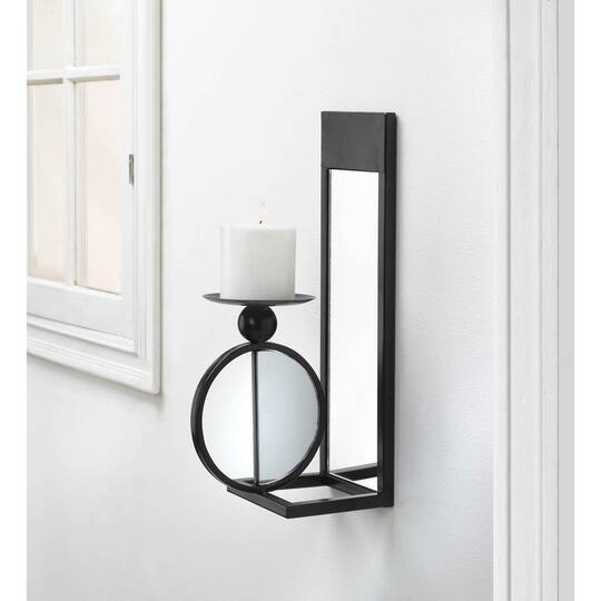 15.5" Mirrored Candle Wall Sconce